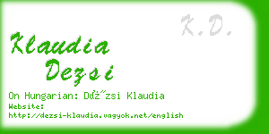 klaudia dezsi business card